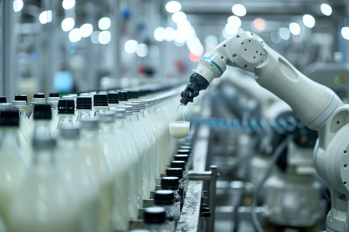 Production line in a modern factory