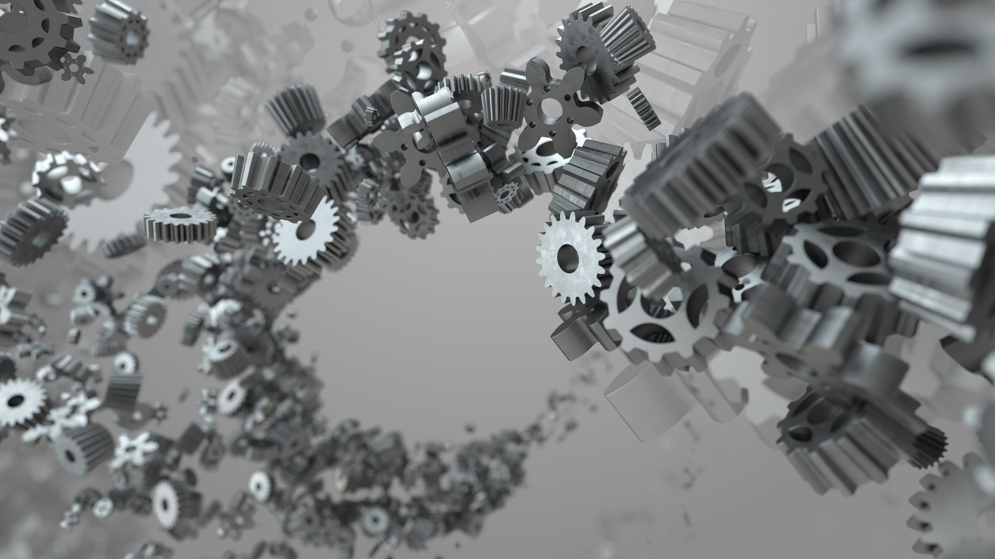 Industrial automation visual with gears